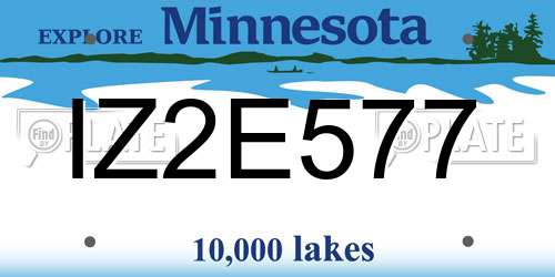 IZ2E577 Minnesota License Plate