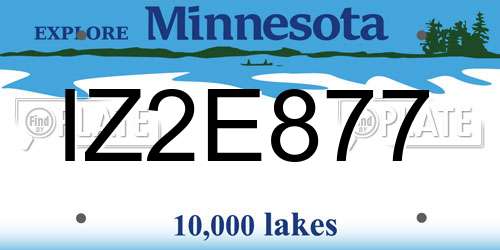 IZ2E877 Minnesota License Plate