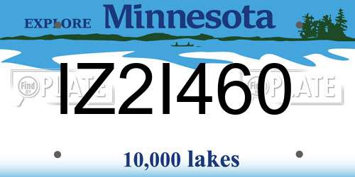 IZ2I460 Minnesota License Plate