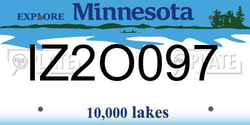 IZ2O097 Minnesota License Plate