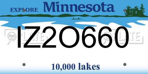 IZ2O660 Minnesota License Plate