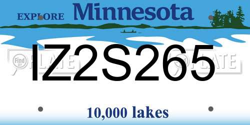 IZ2S265 Minnesota License Plate