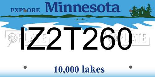 IZ2T260 Minnesota License Plate