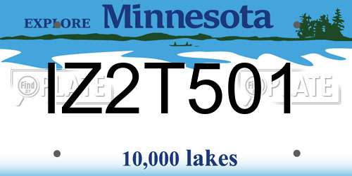 IZ2T501 Minnesota License Plate