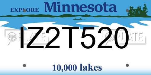 IZ2T520 Minnesota License Plate