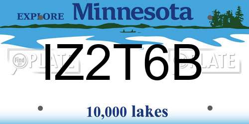 IZ2T6B Minnesota License Plate