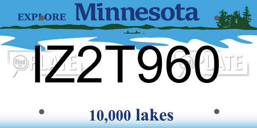 IZ2T960 Minnesota License Plate