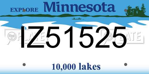 IZ51525 Minnesota License Plate