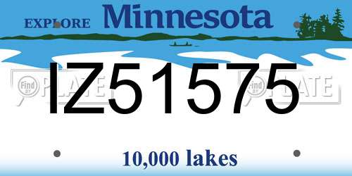 IZ51575 Minnesota License Plate