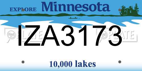IZA3173 Minnesota License Plate