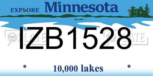 IZB1528 Minnesota License Plate