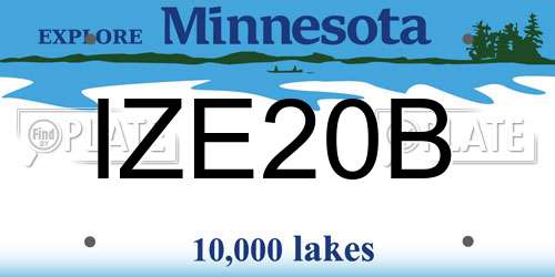 IZE20B Minnesota License Plate