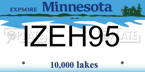 IZEH95 Minnesota License Plate