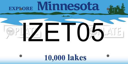 IZET05 Minnesota License Plate