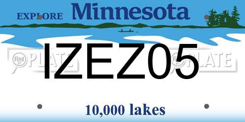 IZEZ05 Minnesota License Plate