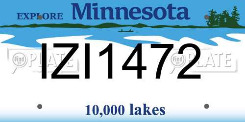 IZI1472 Minnesota License Plate