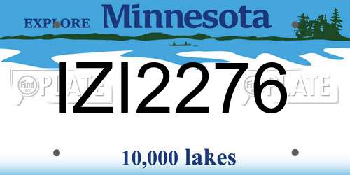 IZI2276 Minnesota License Plate