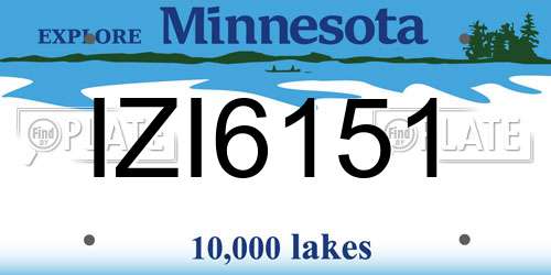 IZI6151 Minnesota License Plate