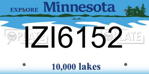 IZI6152 Minnesota License Plate