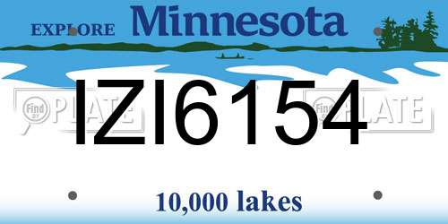 IZI6154 Minnesota License Plate