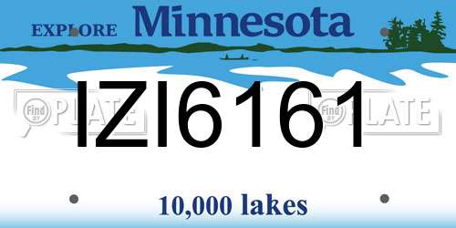 IZI6161 Minnesota License Plate