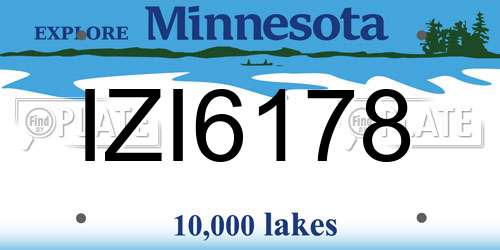 IZI6178 Minnesota License Plate