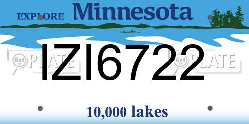 IZI6722 Minnesota License Plate