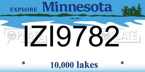 IZI9782 Minnesota License Plate