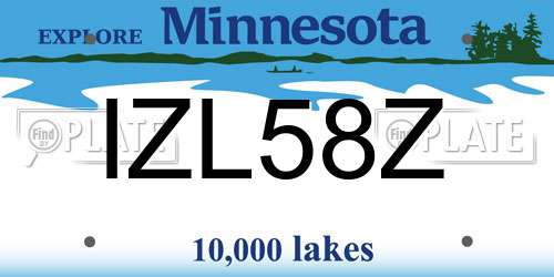 IZL58Z Minnesota License Plate
