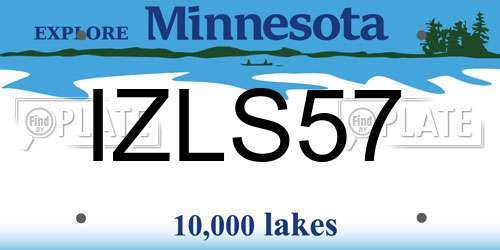 IZLS57 Minnesota License Plate