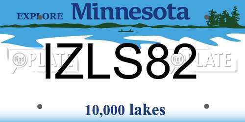 IZLS82 Minnesota License Plate