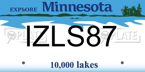 IZLS87 Minnesota License Plate