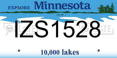 IZS1528 Minnesota License Plate