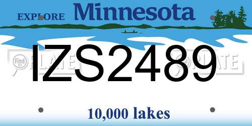 IZS2489 Minnesota License Plate