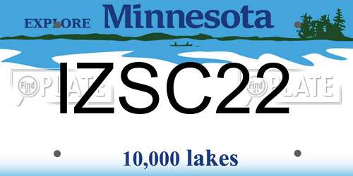 IZSC22 Minnesota License Plate