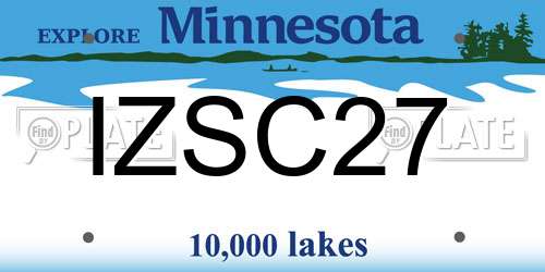 IZSC27 Minnesota License Plate