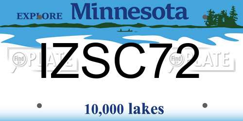 IZSC72 Minnesota License Plate