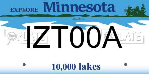 IZT00A Minnesota License Plate