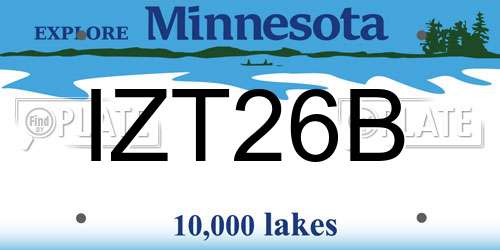 IZT26B Minnesota License Plate
