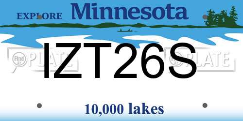IZT26S Minnesota License Plate