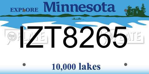 IZT8265 Minnesota License Plate