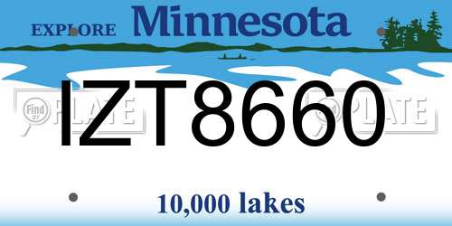 IZT8660 Minnesota License Plate