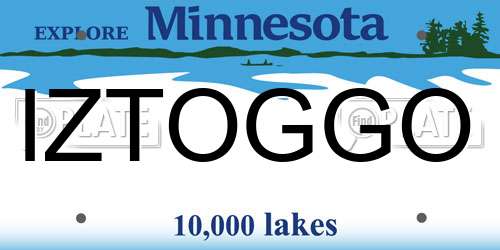 IZTOGGO Minnesota License Plate