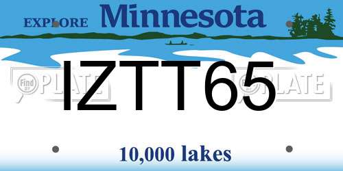 IZTT65 Minnesota License Plate