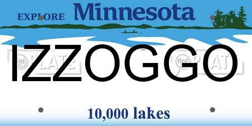 IZZOGGO Minnesota License Plate