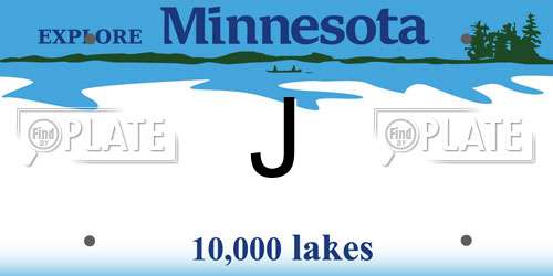 J Minnesota License Plate