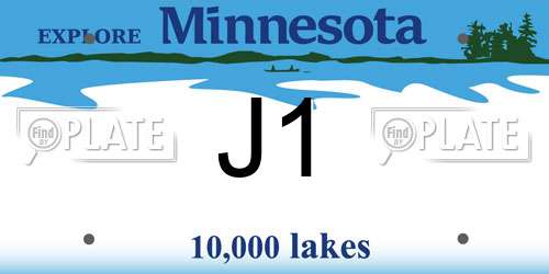 J1 Minnesota License Plate