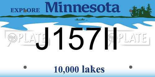 J157II Minnesota License Plate