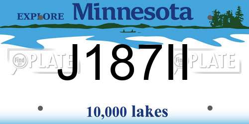 J187II Minnesota License Plate