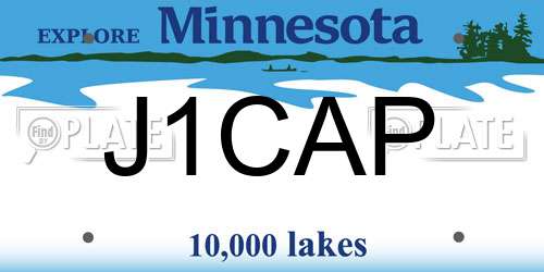 J1CAP Minnesota License Plate